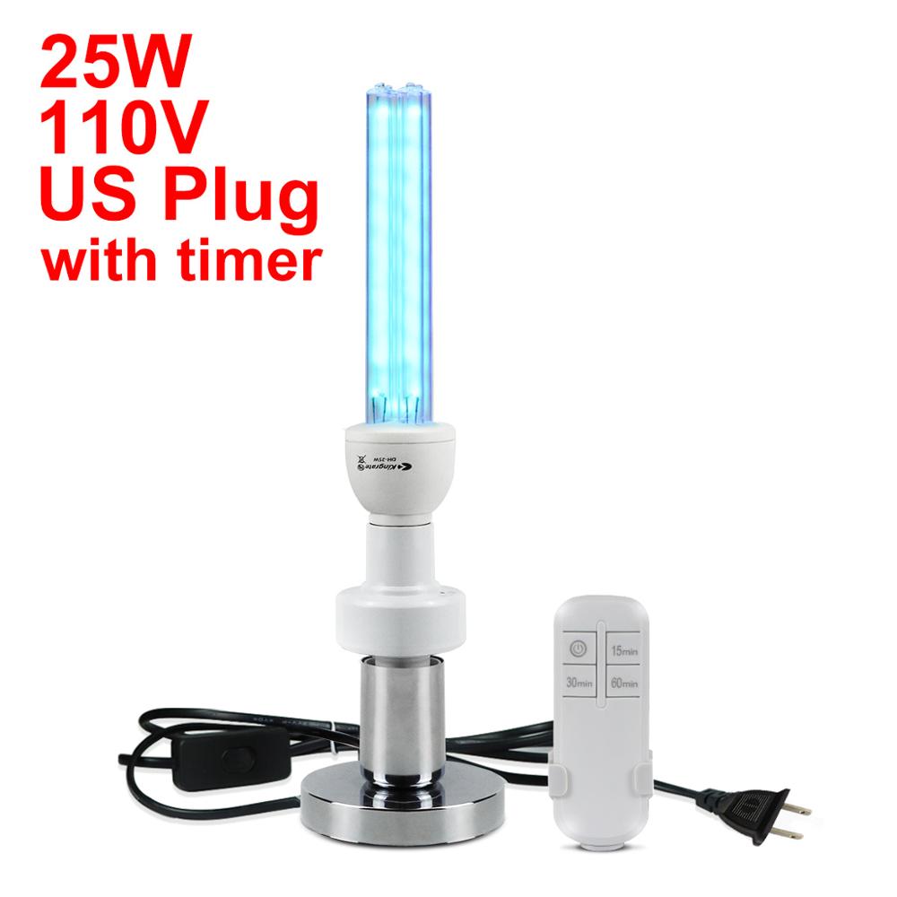 E27 Ozon Uv Neon Light Sterlizer Neon Sign Uv Led Lamp 25W Winkel Thuis Slaapkamer Ultraviolet Uvc Quartz Lichten verlichting Neon Lamp: 25W Timer US plug / UVC NO Ozone