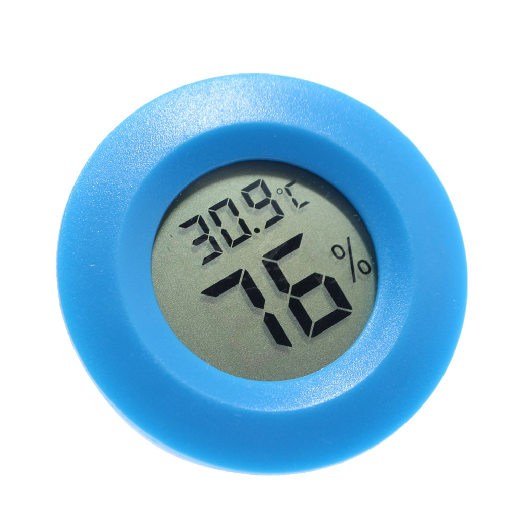 Mini Lcd Digitale Thermometer Hygrometer Koelkast Vriezer Tester Temperatuur Vochtigheid Meter Detector Thermografiek Huisdier Auto 'S: Blauw