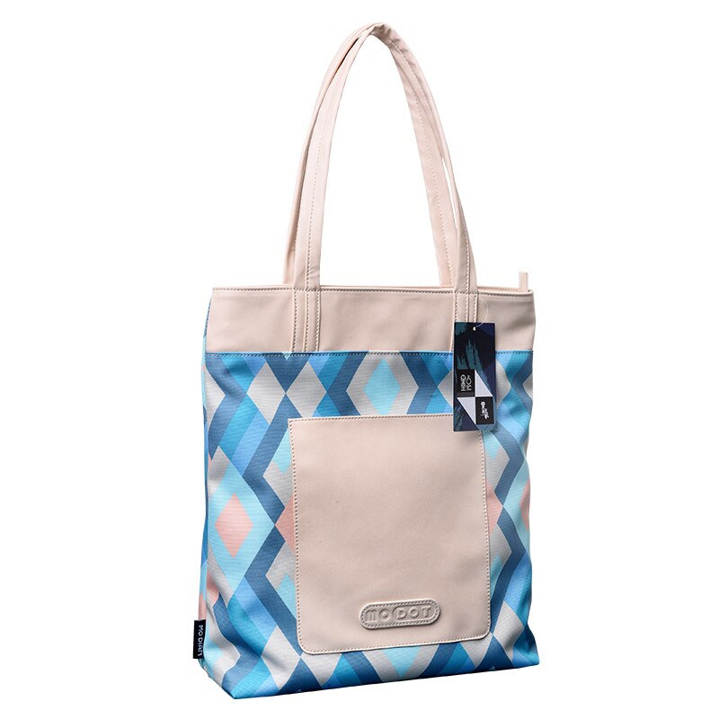 Hopfällbar shoppingväska pu canvas eko väska tryck förvaring handväska vattentät slitstark student tutorial väska