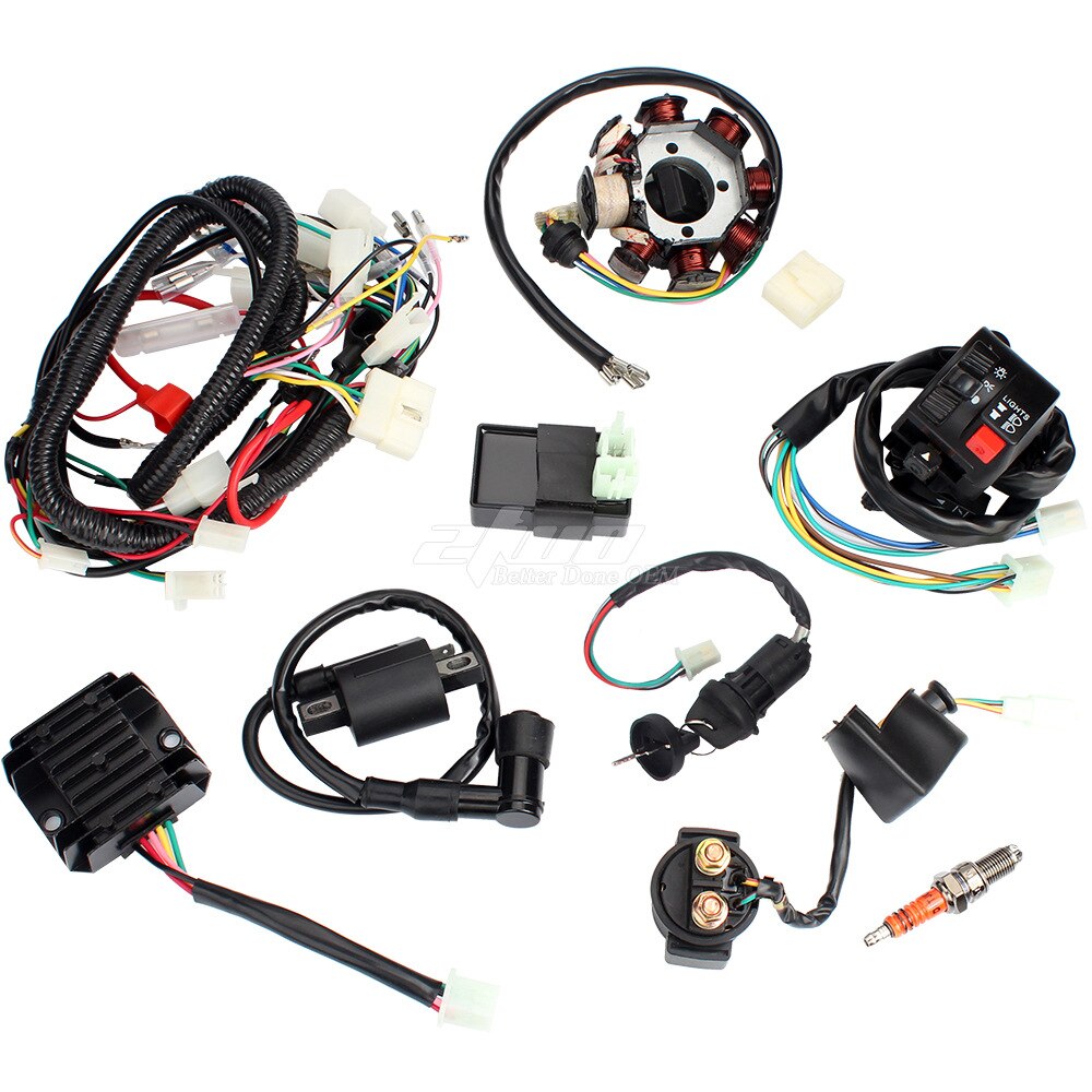 Upgrated Electrics CDI Wire Harness Stator Assembly Wiring For CG 125cc 150cc 200cc 250cc Push Rod Engine Dirt Bike ATV QUAD