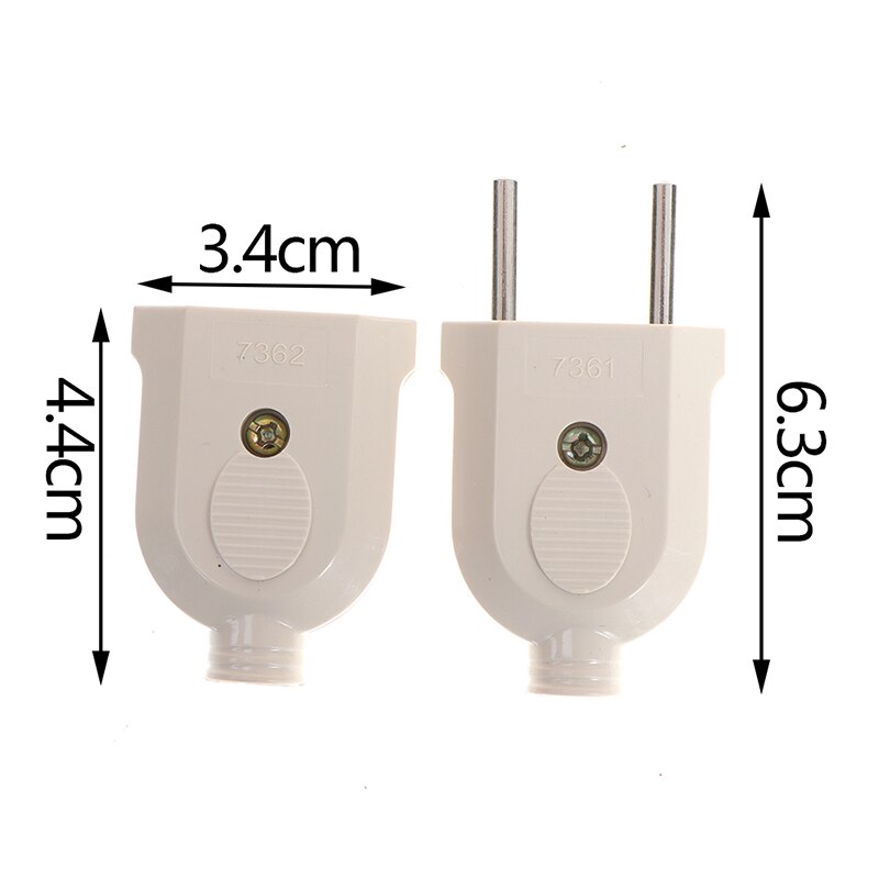 2 Pin EU Plug Male Female electronic Connector Socket Wiring Power Extension
