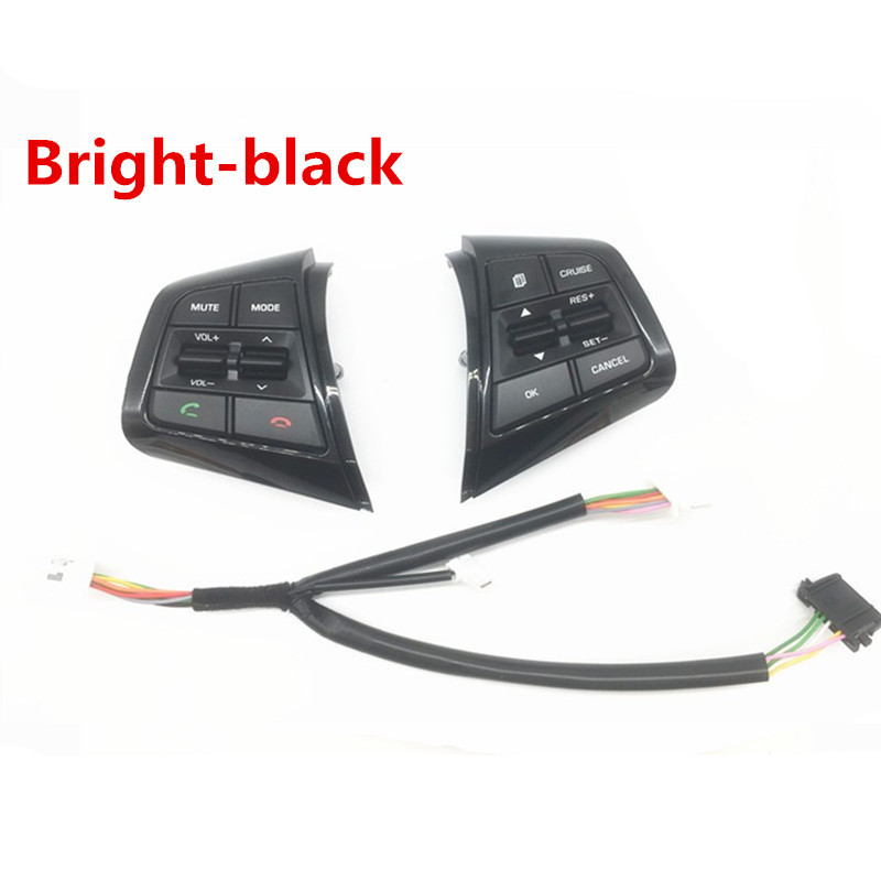 Factory price Steering Wheel Control Buttons Remote Cruise Control Bluetooth Button with Wire For Hyundai ix25 (creta) 1.6L 2.0L: bright full2.0