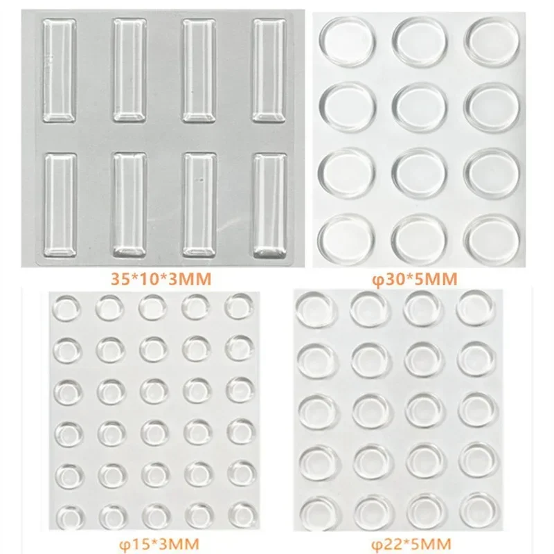 1 Blatt selbstklebende Puffer-Pads, Silikon-Türstopper, Schrank-Stoßstangen, Wandschutz, Möbel, Kühlschrank, Anti-Crash-Pad