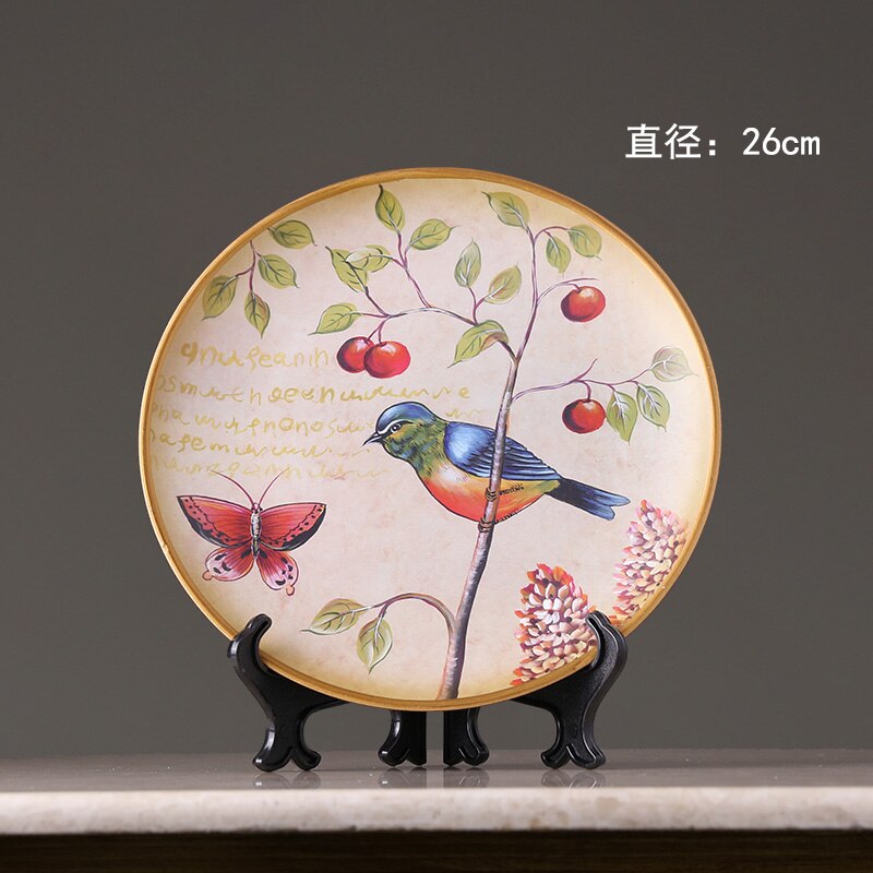 Amerikaanse Keramische Decoratieve Plaat Achtergrond Display Europese Home Restaurant Woonkamer Decoratie Muur Opknoping Plaat: 100160