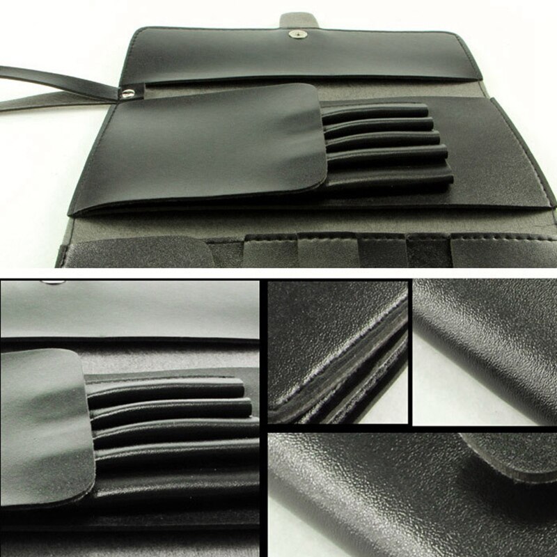 Leather Clips Bag Hairdressing Barber Scissor Leather Pouch Holder Case Hair Scissor Bag