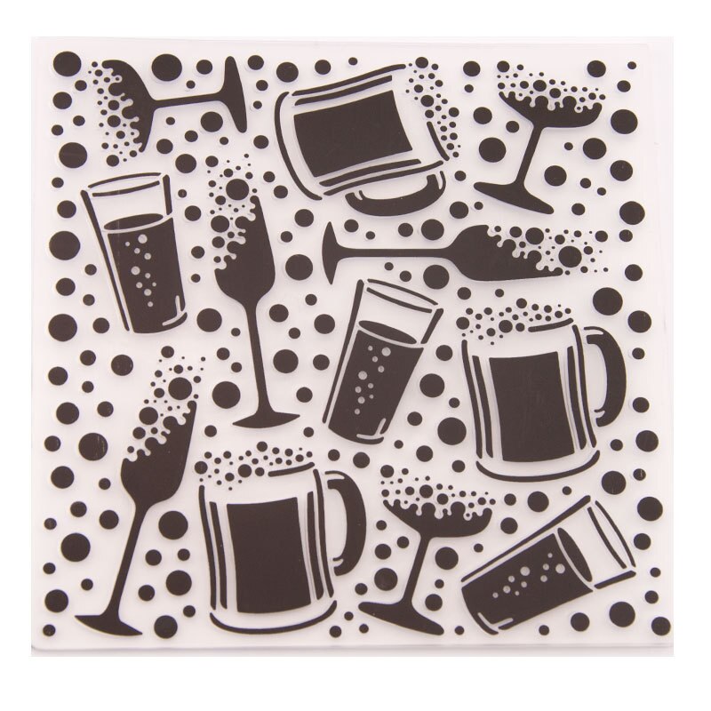HAPPY BIRTHDAY Plastic Embossing Folder For Scrapbook DIY Album Card Tool Plastic Template EM120