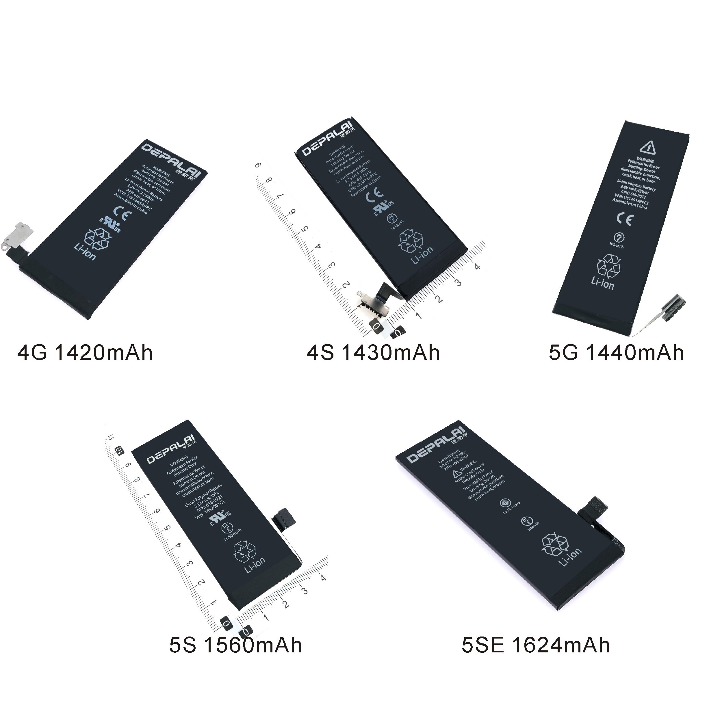 Mobiele Telefoon Batterij Voor Iphone 4G 4S Ip5G 5S 5SE Werkelijke Capaciteit Mobiele Batterij 0 Cyclus