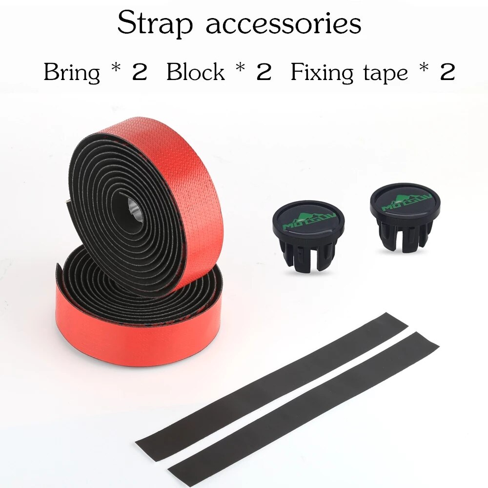 Motsuv guidoline de vélo anti-vibrations pu eva courbée vélo route vélo bandes course respirant antidérapant guidon ceinture wrap