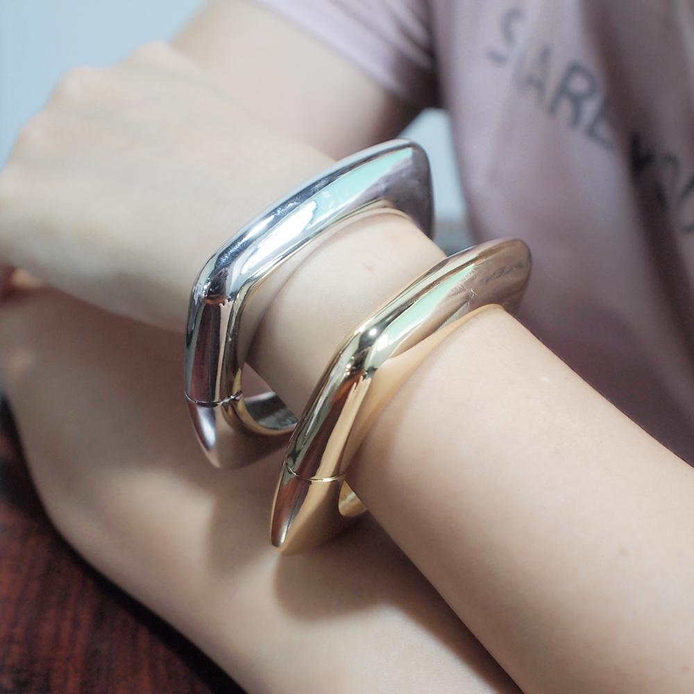 MANILAI Legering Armbanden Armbanden Vrouwen Metalen Charm Geometry Verklaring Manchet Armbanden Sieraden Gouden Zilveren Kleur