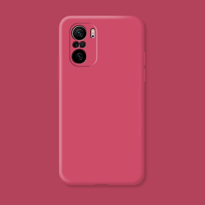 Para Xiaomi Poco F3 funda trasera de silicona fundas de teléfono para Poco F3 funda suave TPU a prueba de golpes Redmi K40 funda de silicona Coque: ABS / Rojo oscuro