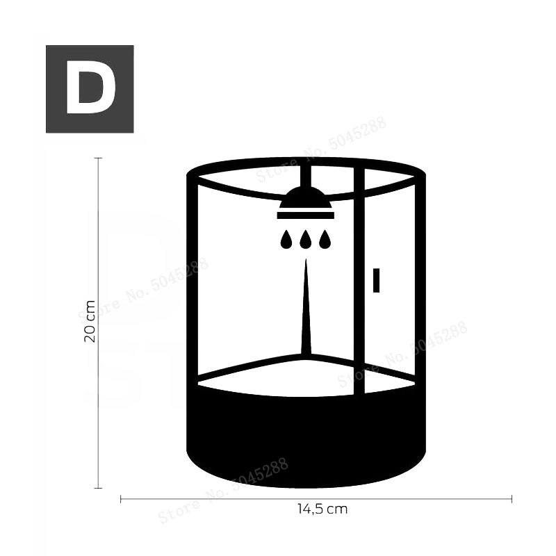 Bathroom Shower Head Wall Decals Shower Glass Door Stickers Art Wall Sticker Cute Waterproof Removable For Bathroom Decor LL1076: Small / Pink