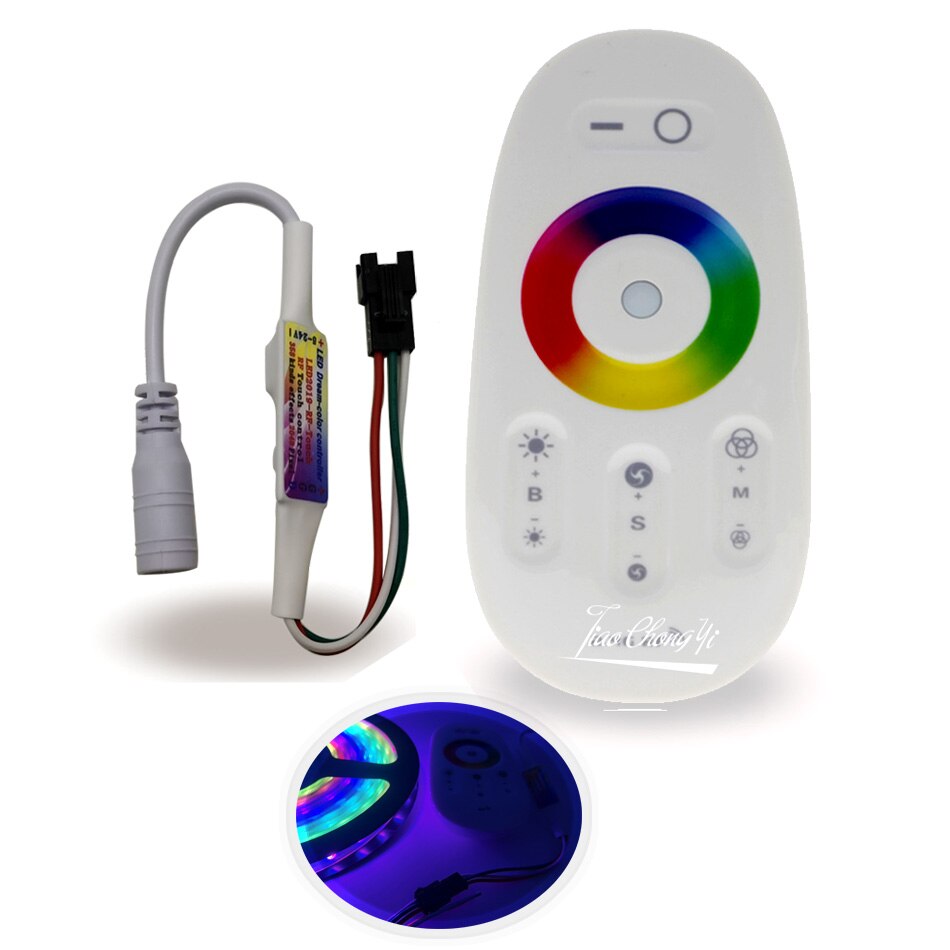 2.4G RF Touch Remote Controller DC5-24V for WS2812B WS2811 SK6812 RGB Full color Addressable 5050 Smart Pixel Led Strip
