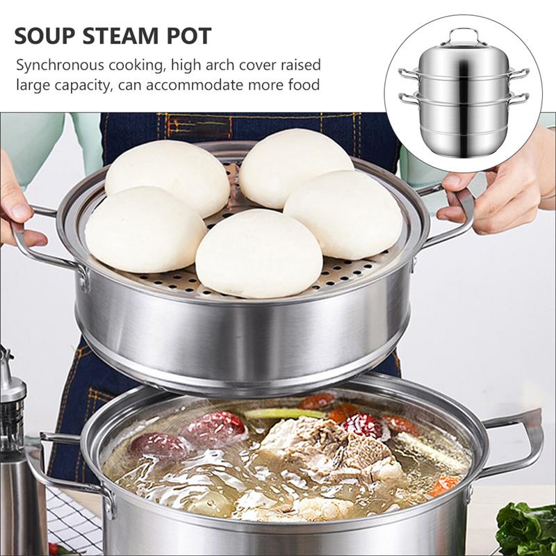 1 Set 30Cm Drie-Layer Multifunctionele Novel Praktische Soep Stoom Pot Stoom Pot Voor Keuken Thuis Restaurant