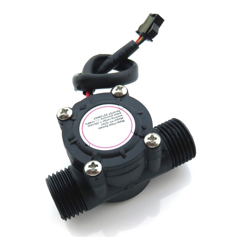 Sensor de flujo de agua DC5-18V, medidor de flujo Hall, Control de flujo de líquido, interruptor de Sensor de 1-30L/Min 2.0Mpa