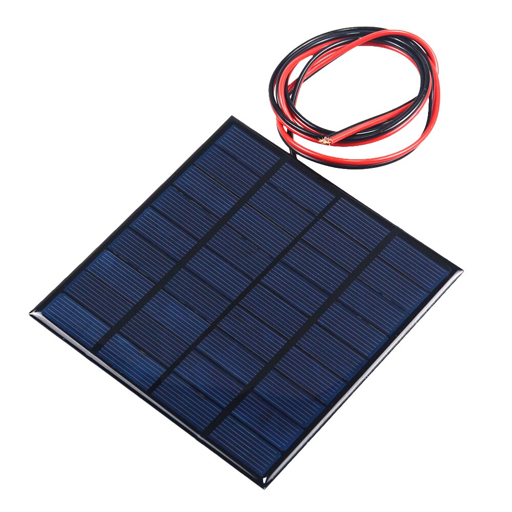 9V 12V 18V Zonnepaneel Met 100 200Cm Draad Mini Zonnestelsel Diy Voor Batterij Cel telefoon Oplader 1.5W 2W 3W 4.2W 4.5W 10W