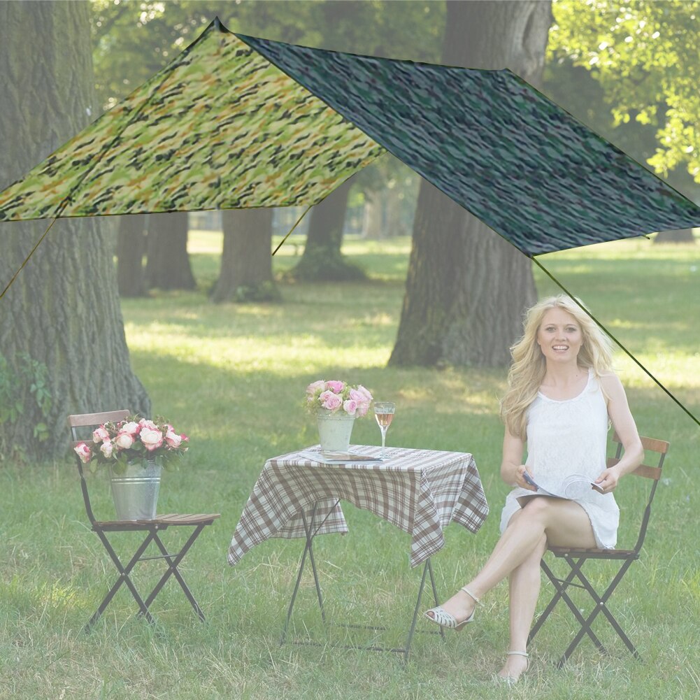 Waterdichte Camping Picknick Tent Tarp Onderdak Hangmat Luifel Zonnescherm Regen Vliegen Cover 100X145CM