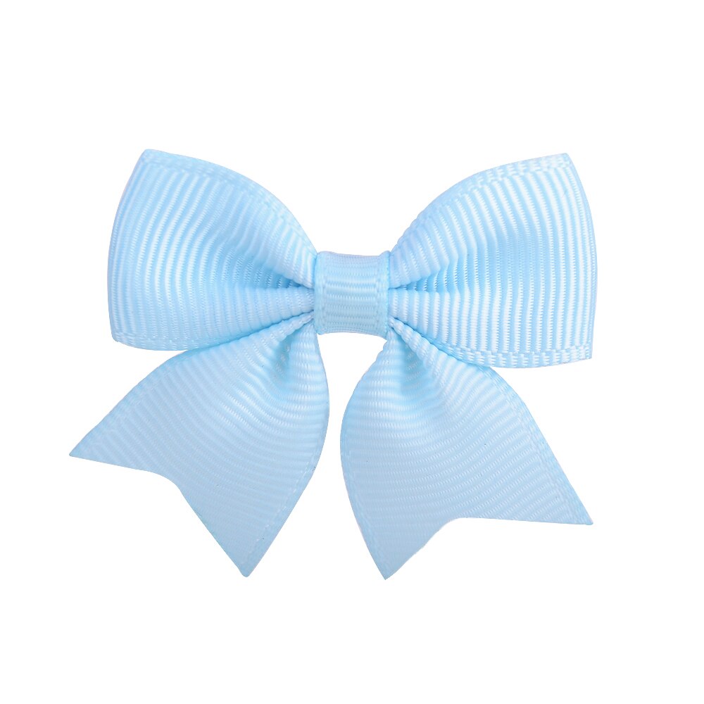 1 Piece Solid Grosgrain Ribbon Bows Hairpin Girl's Hair Bows Boutique Hair Clip Handmade Bowknot Clip For Kids Hair Accessories: 17