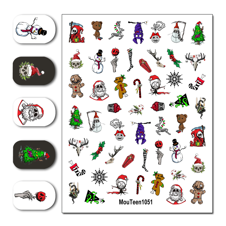 Newest Mouteen1029 Dripping Graffiti Nail Sticker Nail Water Sticker for Nail Art Sticker Decal Art Decoration: Khaki