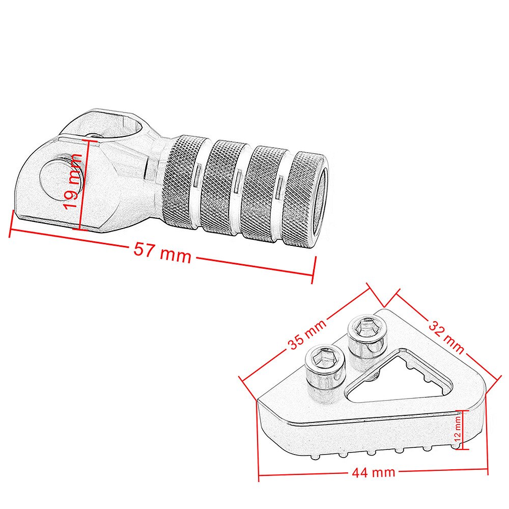 Shift Lever Tip Rear Brake Pedal Step For KTM 690 SMC Enduro Duke 990 Adventure 125 250 350 450 530 SX SXF EXC EXCF XC XCW