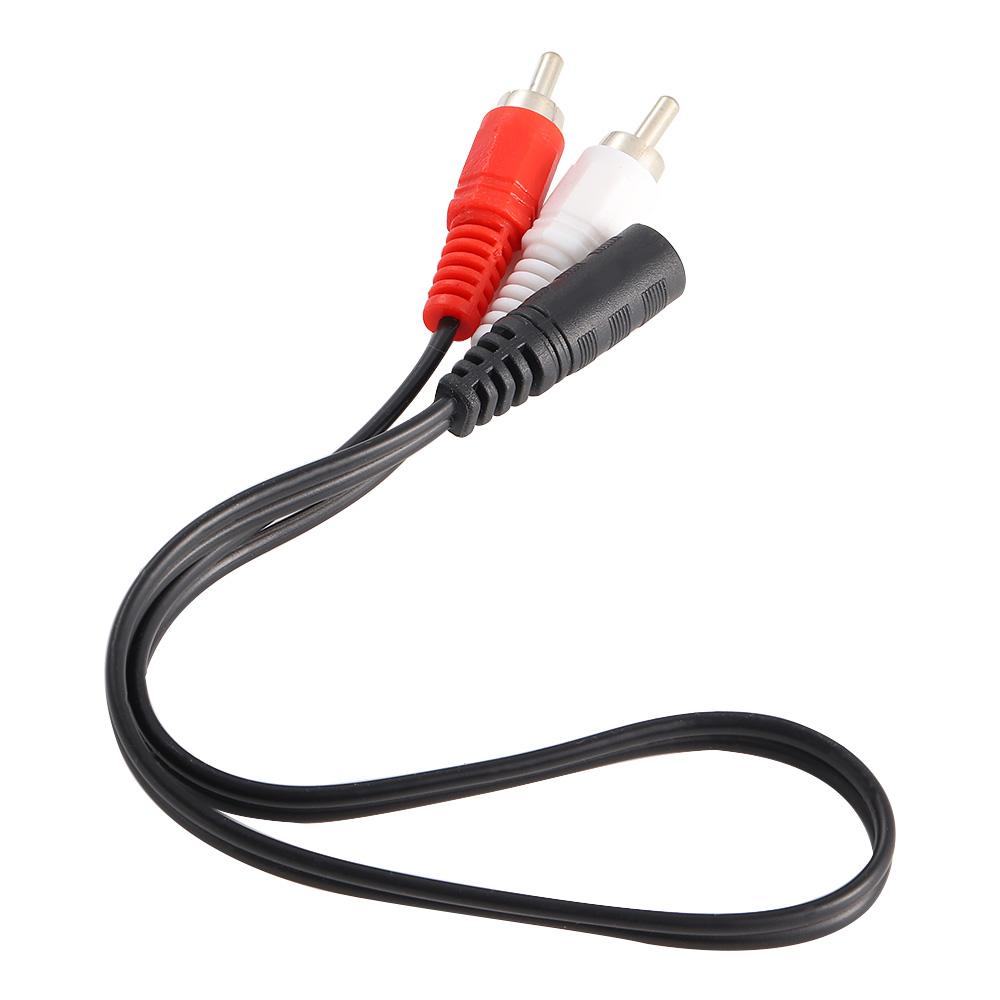 Universell 3.5mm till rca hörlurar 3.5 2 rca 3.5mm hona adapter kabel splitter ljudkablar stereoljud