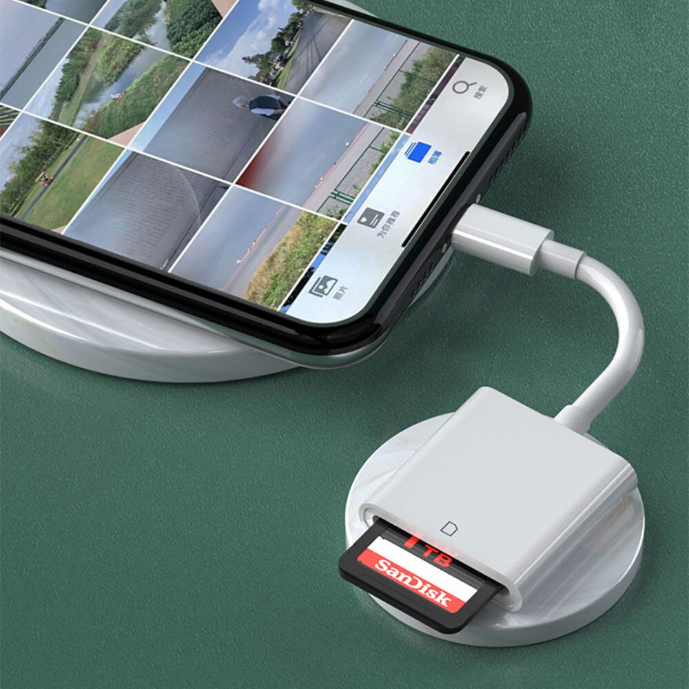 Lighting SD Card Reader Adapter Flash Drive Smart Memory Tool For Iphone Ipad