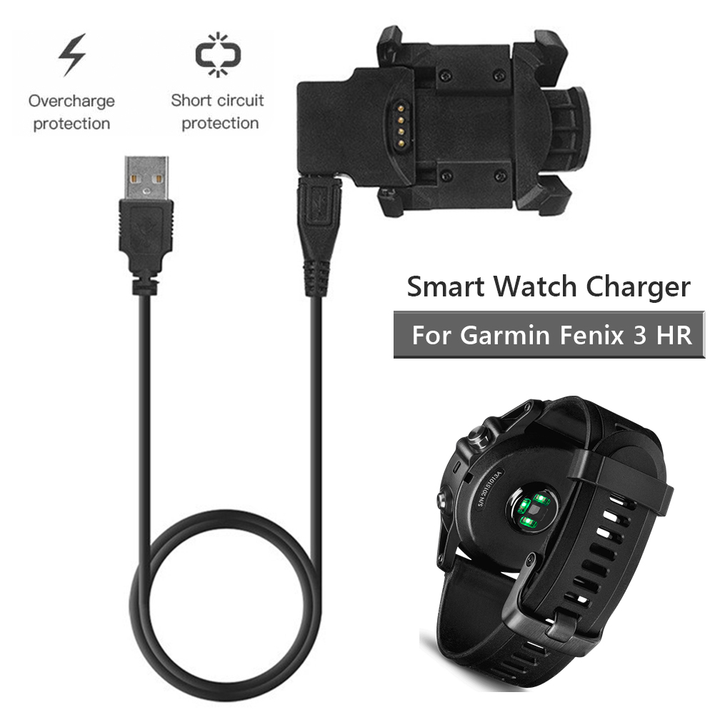 Base de carga con Clip para reloj inteligente, Cable cargador para Garmin Fenix 3/Fenix 3 HR