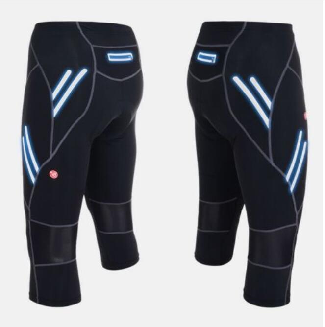 Herre outdoor cycling 3/4 trekvart leggingshorts polstrede strømpebukser