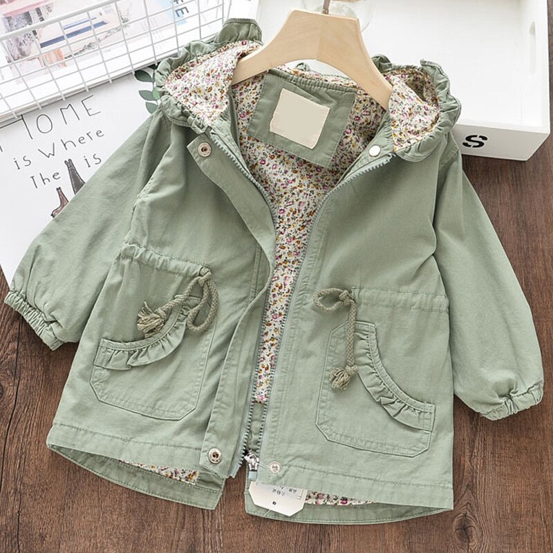 Mayfair Cabin Coats and Jackets Kids Girls Clothes Cartoon Print Outerwear Hooded For 3-7Y spring Autumn Brand Children