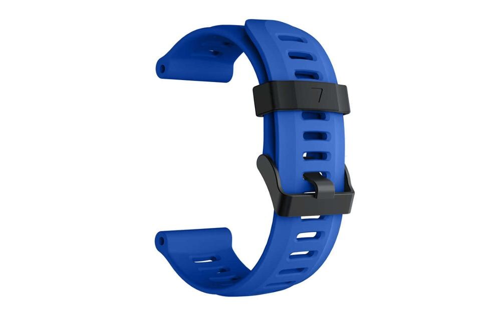 26mm Watch Straps for Garmin Fenix 3/3HR wrist band silicone watchband for Garmin Fenix3 / Fenix 5X Bracelet belt with HD film: pin blue