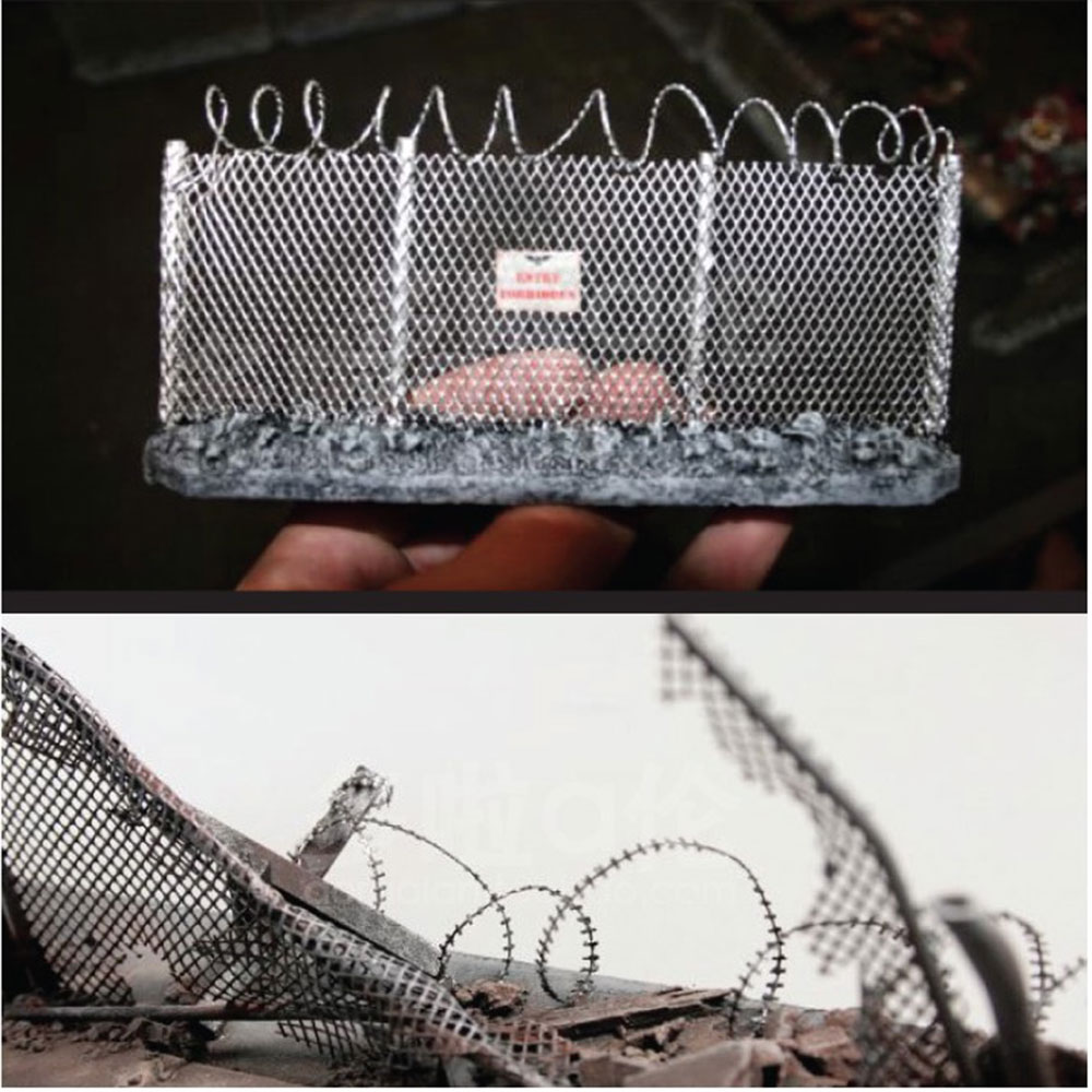 Model Train Barbed Wire Fence Tank Model Filter Mesh Train Building Model Sand Table Material