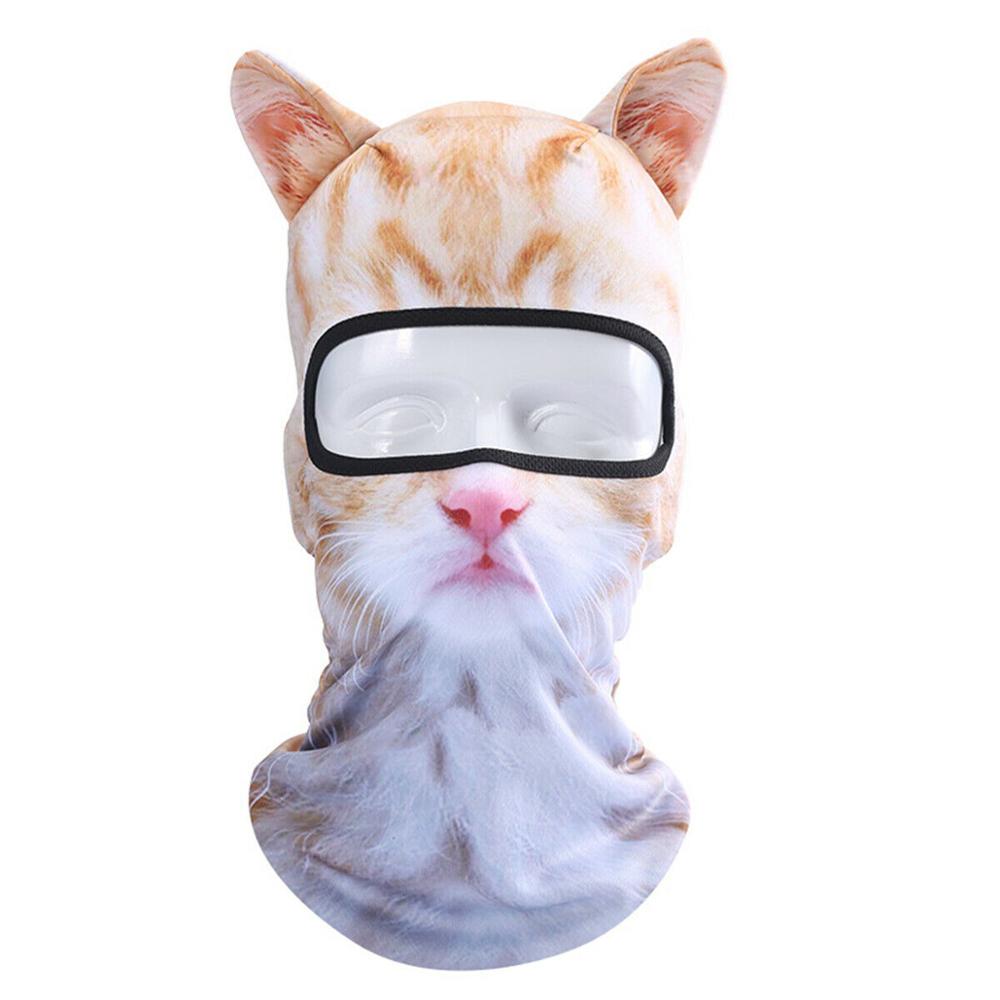 3D Animal Cat Dog Outdoor Bicycle Cycling Sport Ski Full Face Mask Hat: I