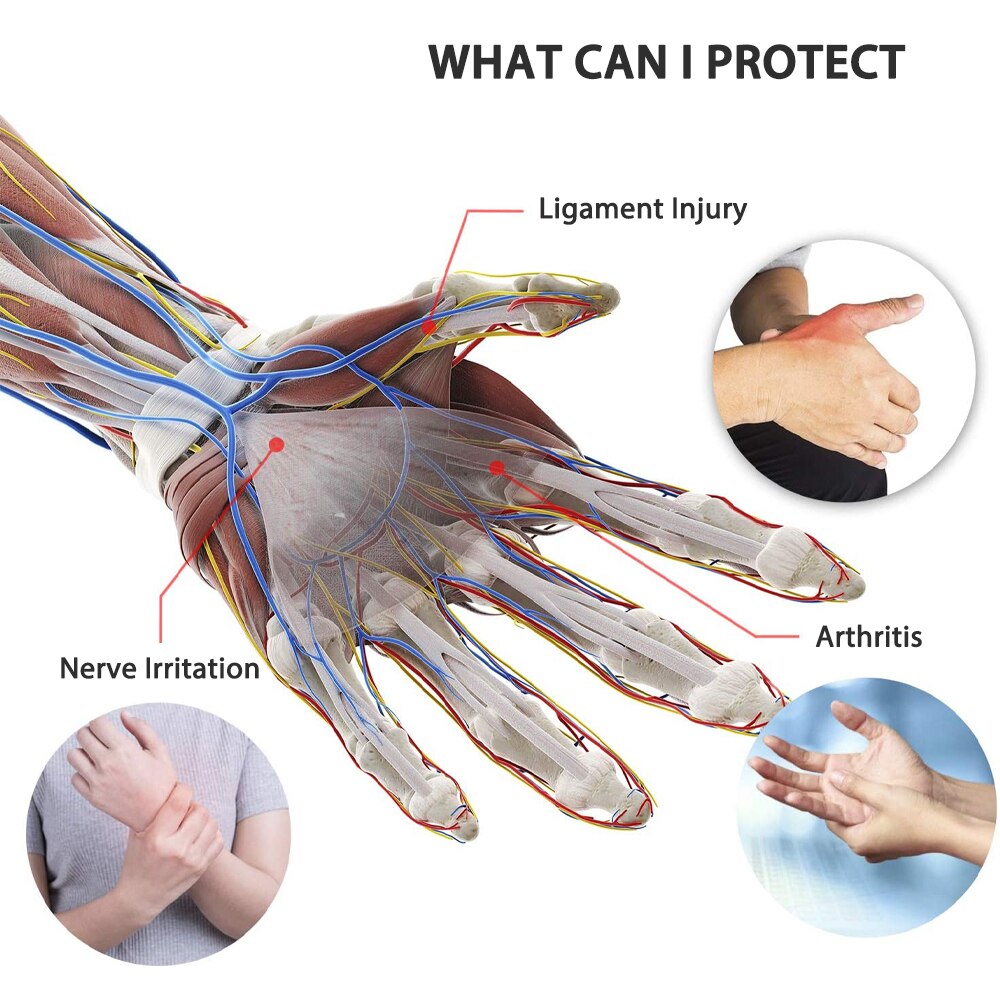 1 Paar Artritis Compressie Handschoenen Volledige Vinger Elastische Koper Joint Artritis Pijnbestrijding Volledige Hand Warming Voor Winter Unisex