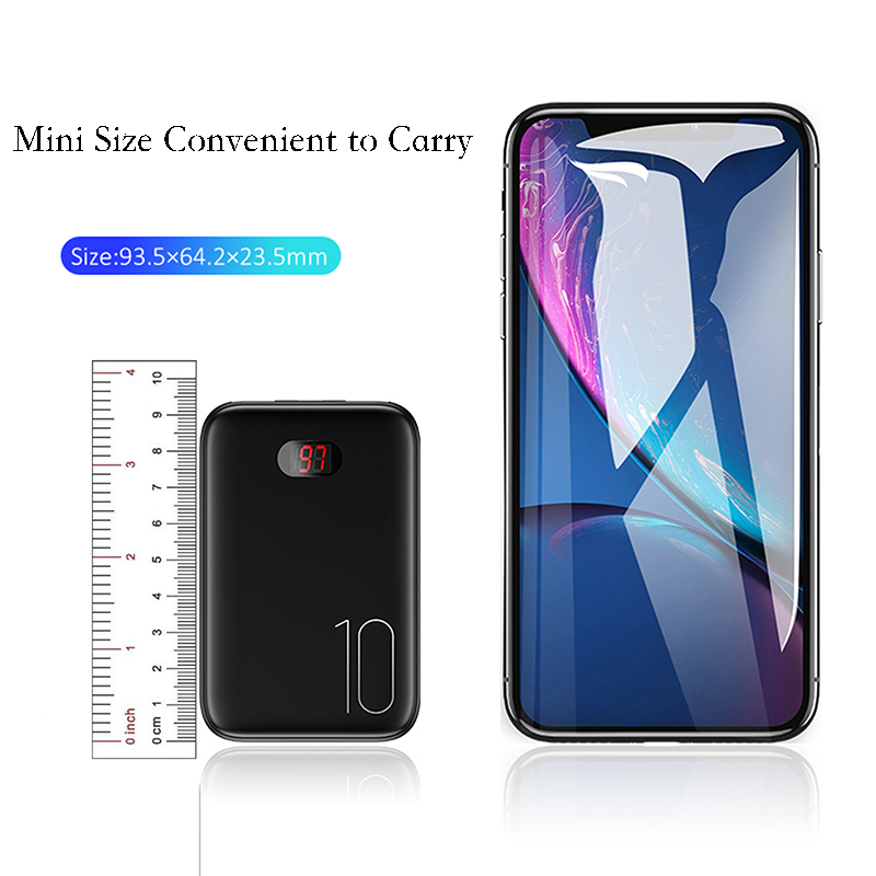 Power Bank Voor Xiaomi Mi Iphone, usams Mi Ni Pover Bank 10000 Mah Led Display Powerbank Externe Batterij Poverbank Snel Opladen