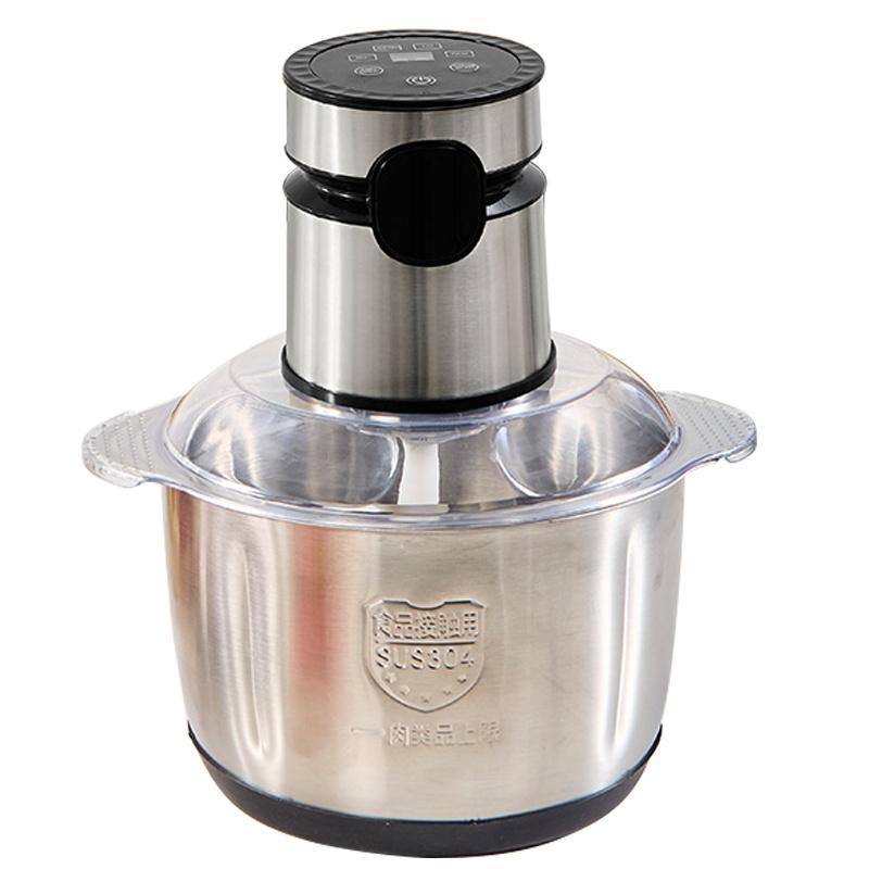 Picadora de alimentos eléctrica de 5L, picadora de verduras, procesador de alimentos pequeño, picadora de carne, mezcladora, cortadora eléctrica, procesador de alimentos para bebés: Negro / EU