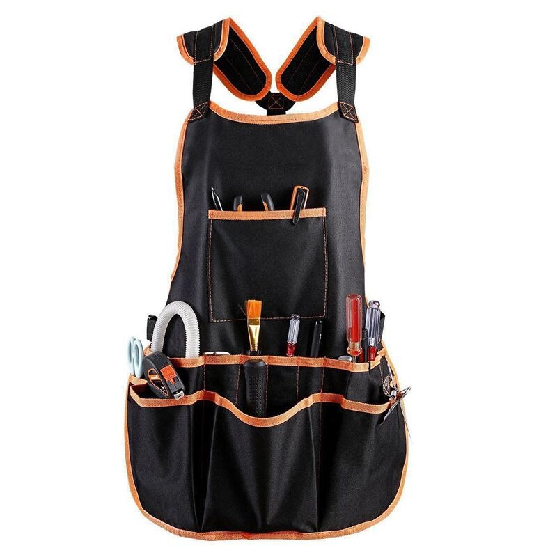 Work Apron tool 16 Tool Pockets tool belt Adjustable vest Tool Apron for mans work apron and women work apron with waterproof ap: Default Title