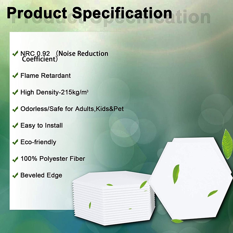 18 Pack Hexagon Acoustic Panels Beveled Edge Sound Proof Foam Panels,Sound Proofing Padding for Wall Decor,Studio&amp;Office