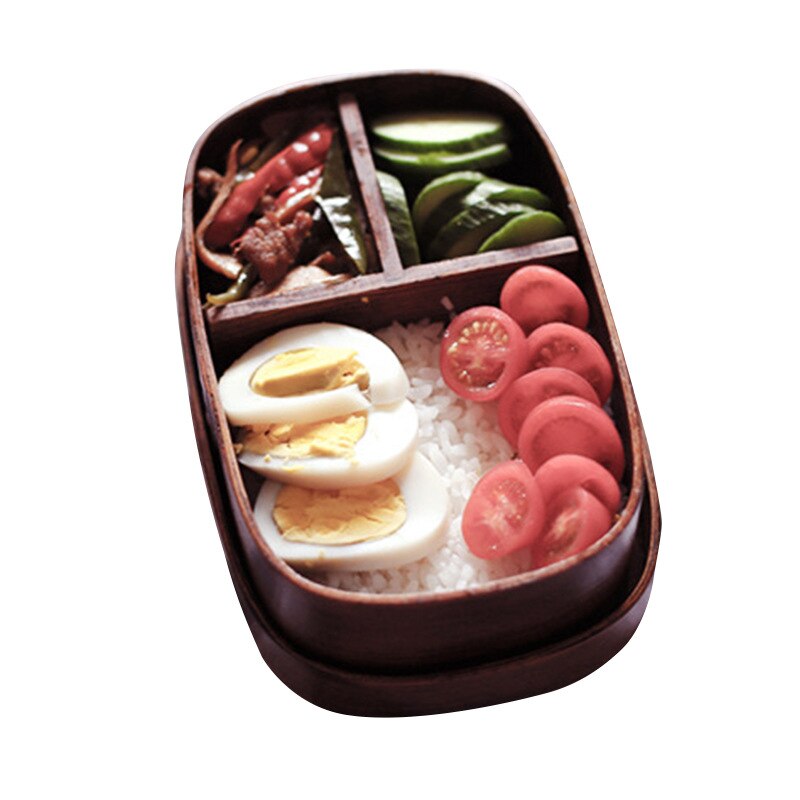 Japanese Style Minimalist Willow Jujube Wood Lunch Box Rectangular Wooden Portable Bento Box Container Storage Eco Friendly