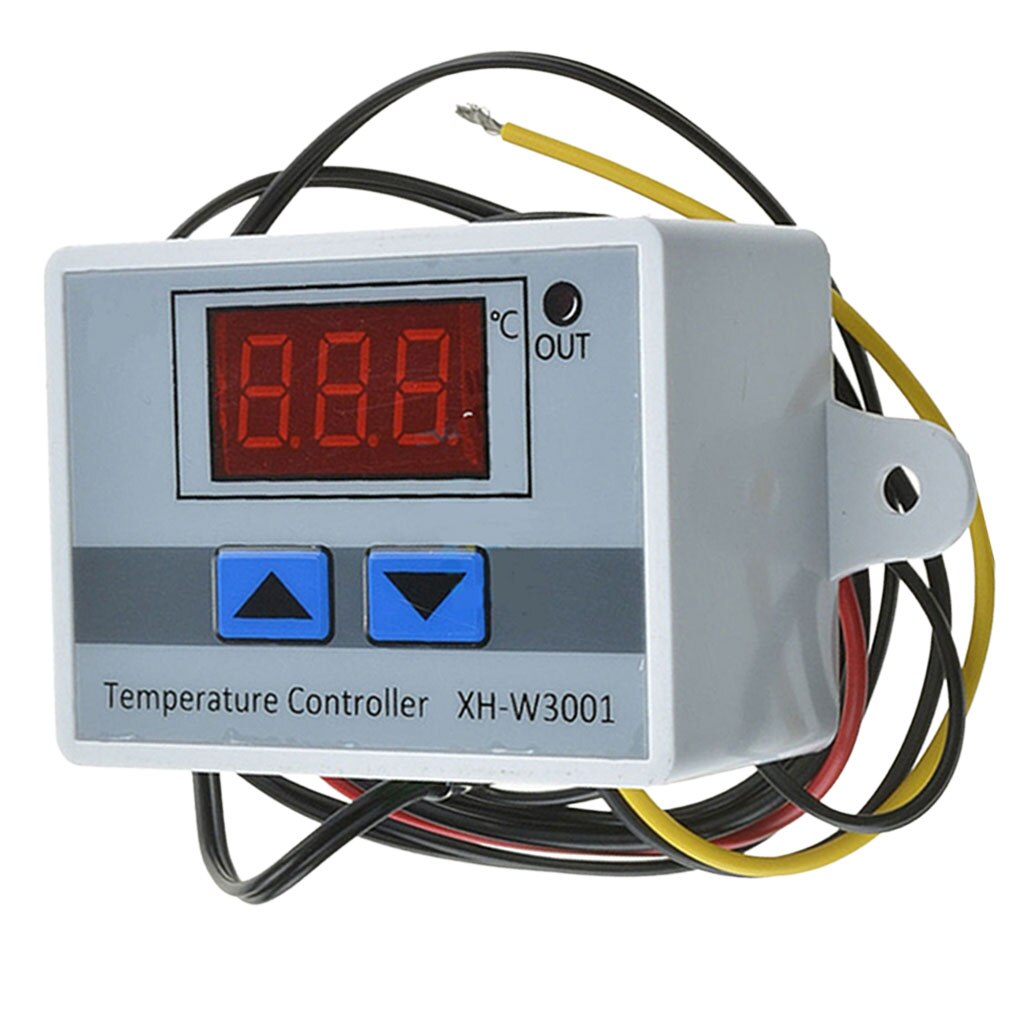 Dc12v/24 v digital termostato controlador de temperatura medidor regulador w3001
