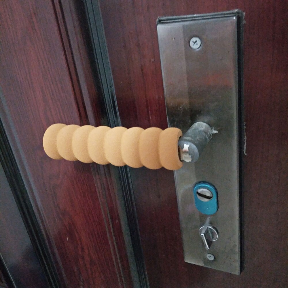 Protecteur de bouton de poignée de porte | Protection de sécurité pour bébé, sans statique, couvre-poussière élastique, fournitures domestiques: Marron