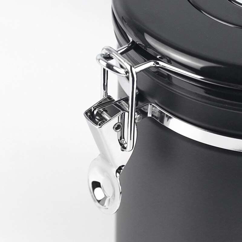 Coffee Canister Stainless Steel Coffee Storage Container with Coffee Scoop Date Tracking Wheel One Way Co2 Valve Airtight 19QE