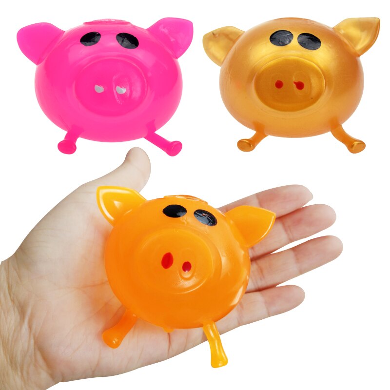 Grappige Anti Decompressie Splat Bal Vent Speelgoed Ontluchting Bal Sticky Smash Water Ballen Stress Rubber Varken Speelgoed Voor Kinderen