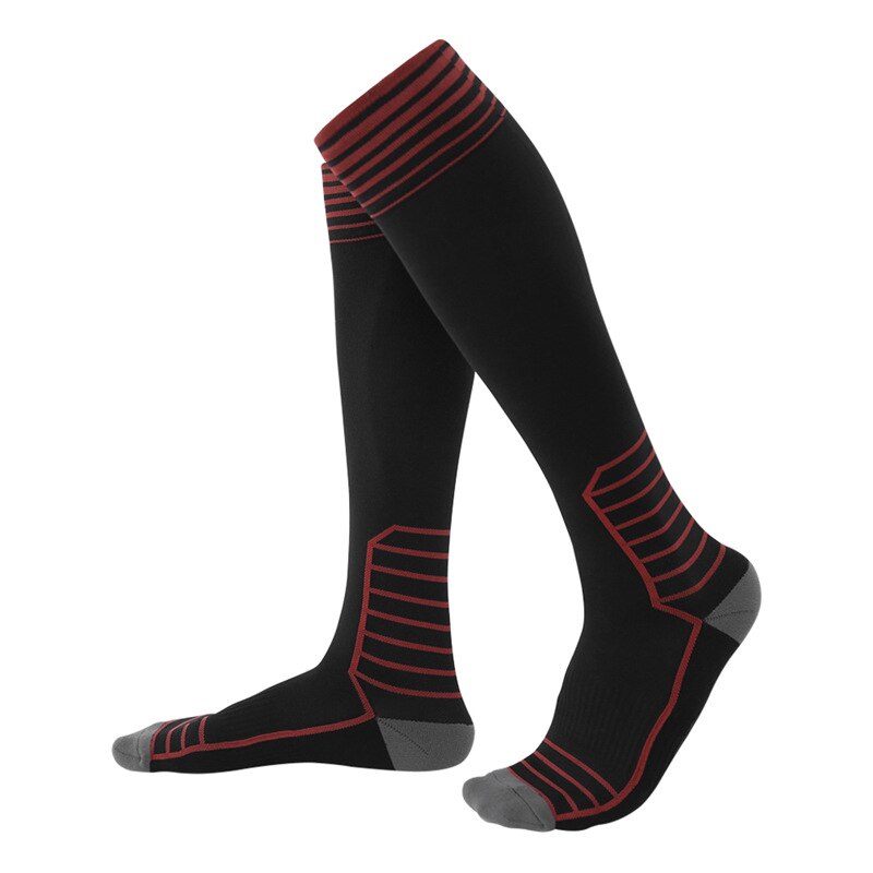 Mannen Fietsen Sokken Zwarte Kleur Knie Hoge Sport Sokken Hoge Elastische Strakke Athletic Sokken Fit Walking Jogging Ride Bike Actieve dragen
