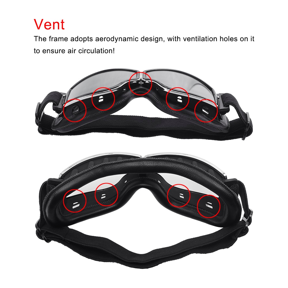 Leepee steampunk hjelm briller vintage motorcykel briller motorcykel briller beskyttelsesudstyr vindtæt motocross brille maske