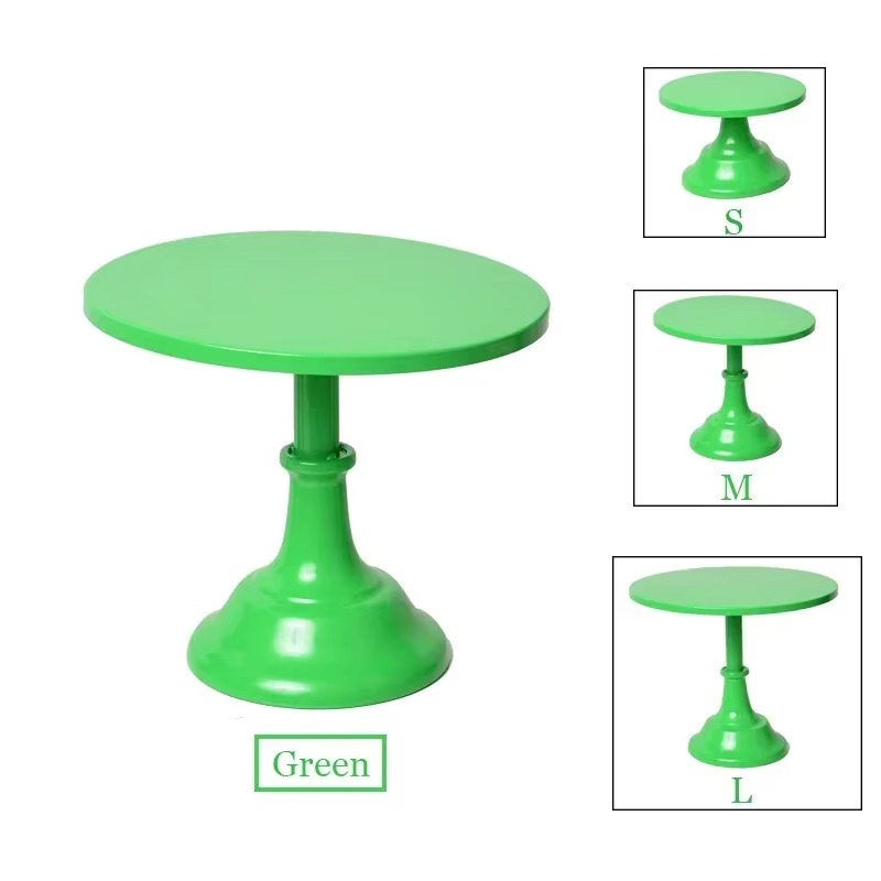 European Cake Stand Tray Metal Milk Tea Shop Dessert Dessert High Foot Tray Wedding Props Party Cake Tray Decoration Cake Stand: Blauw / 14 Inches