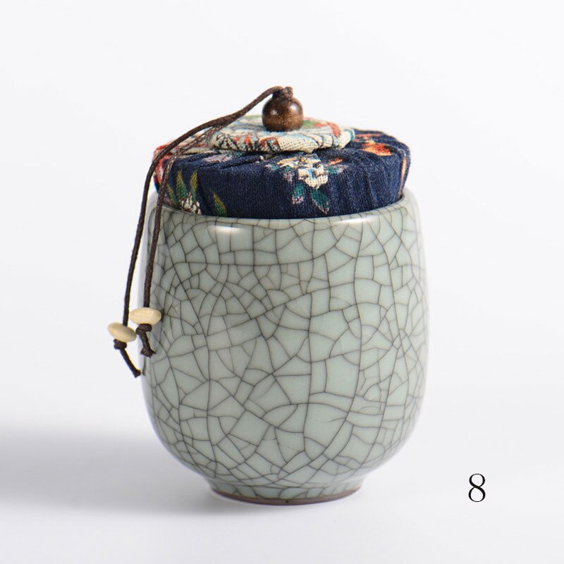 Celadon-latas selladas pequeñas para café, envases de metal para cereales, frutas secas, mini tanque de almacenamiento portátil para el hogar: 8