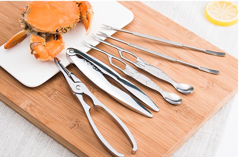 Crab tools crab eight pieces of stainless steel eating crab tools crab claws