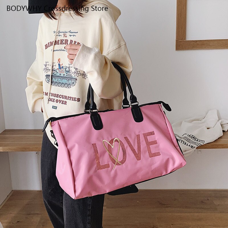 2020 nova bolsa de Viagem Saco de Viagem Saco de Lantejoulas Moda Feminina Diagonal Saco de Desporto Saco De Fitness Desgaste-resistente e À Prova D' Água