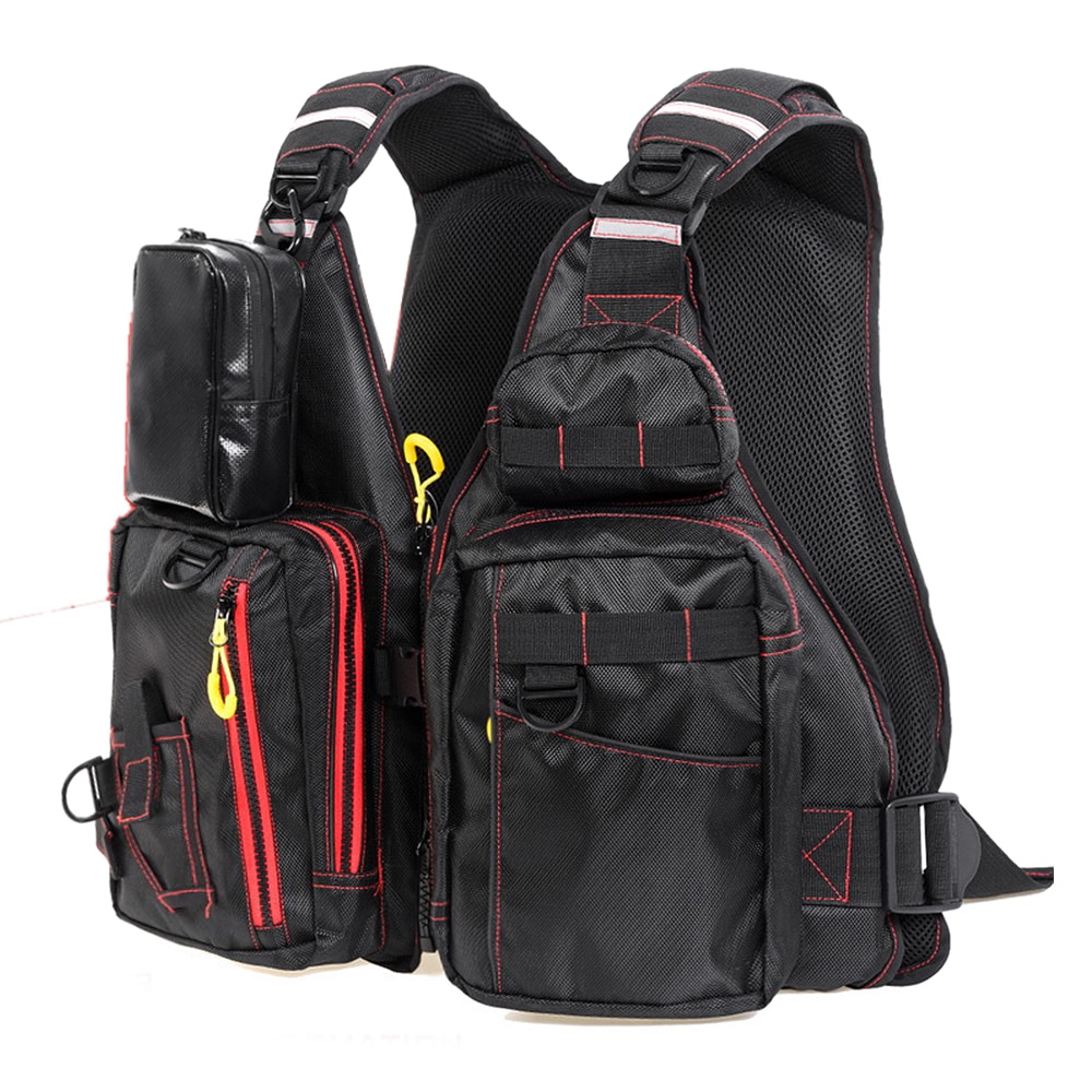 Fly Fishing Life Vest Outdoor Breathable Pockets Padded Life Safety Jacket Swimming Sailing Floatation Waistcoat Utility Vest