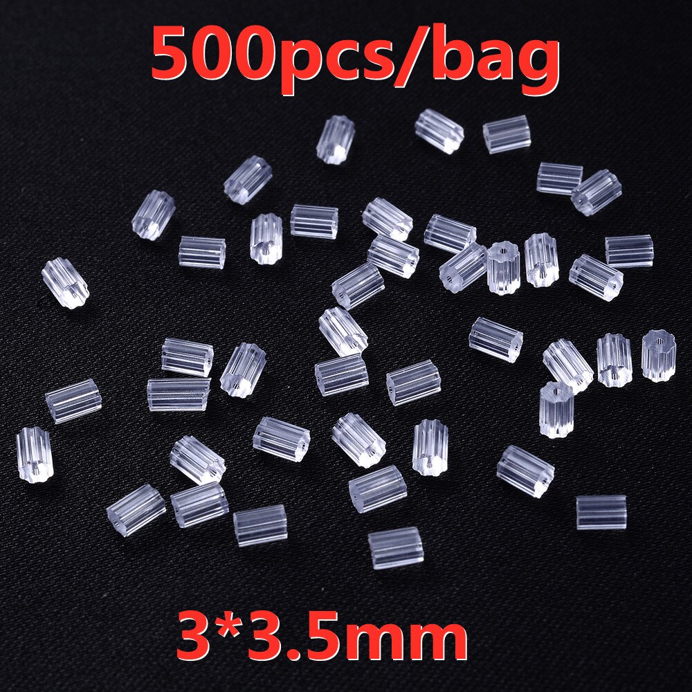 iYOE 500pcs Transparent Soft Silicone Rubber Earring Back Ear Stopper Clasp For Making Earring DIY Jewelry Findings: 3x3.5mm-2