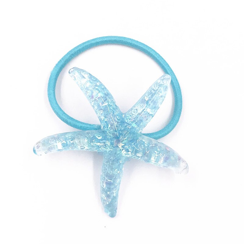 1 pièces scintillant coeur étoile de mer sirène queue bandeaux enfants élastiques bandes de cheveux enfants femmes bandes de caoutchouc filles cheveux corde: 32